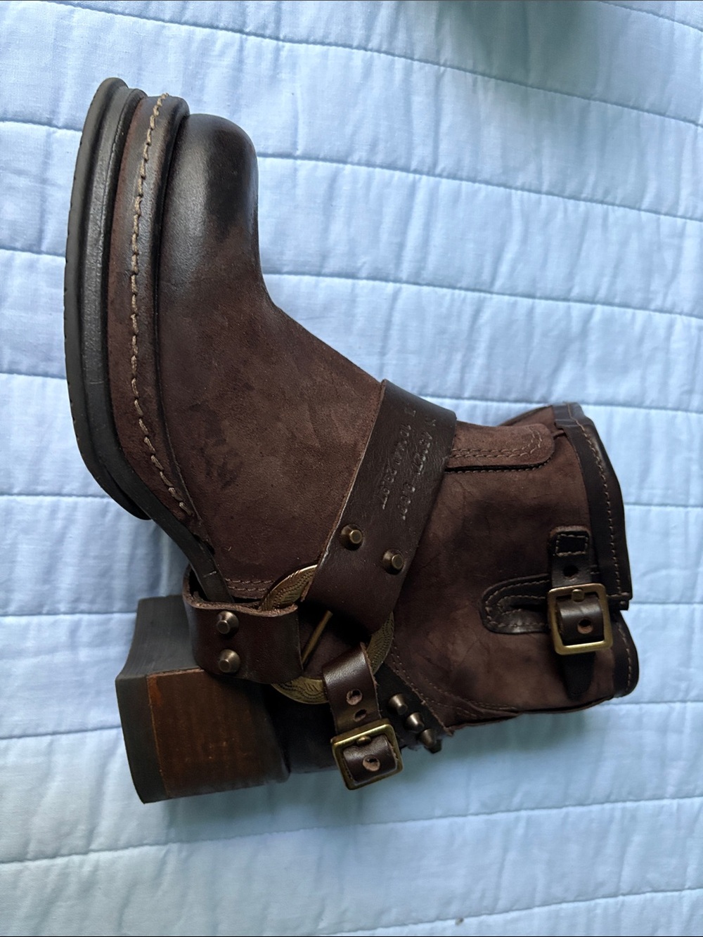 A.S. 98 Carter Brushed Mocha Leather Harness Ankle Boot - Women (37) - Picture 2 of 9